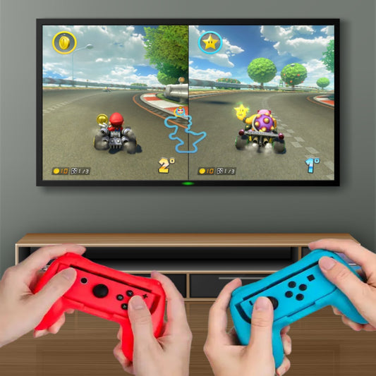 Grips Porta Joy-cons Fundas Para Controles Nintendo Switch - Azul/Rojo