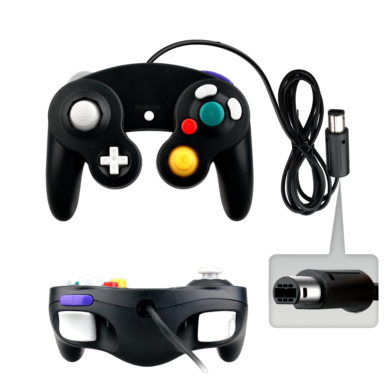 Control Clasico Gamecube Wii U Switch PC Generico Alambrico - Negro