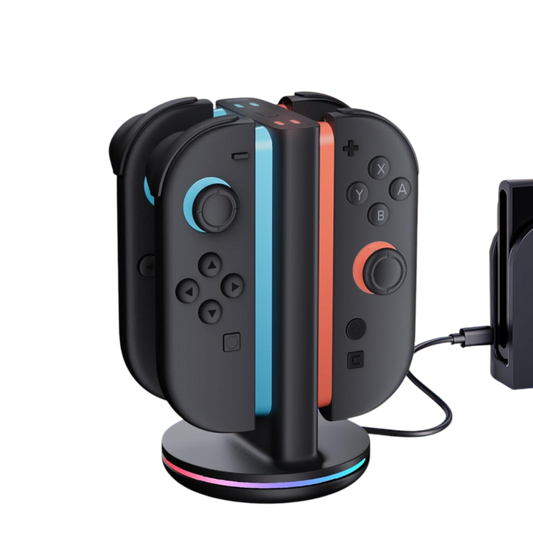 Dock Cargador 4 Joy-Con Nintendo Switch 2 con Base LED