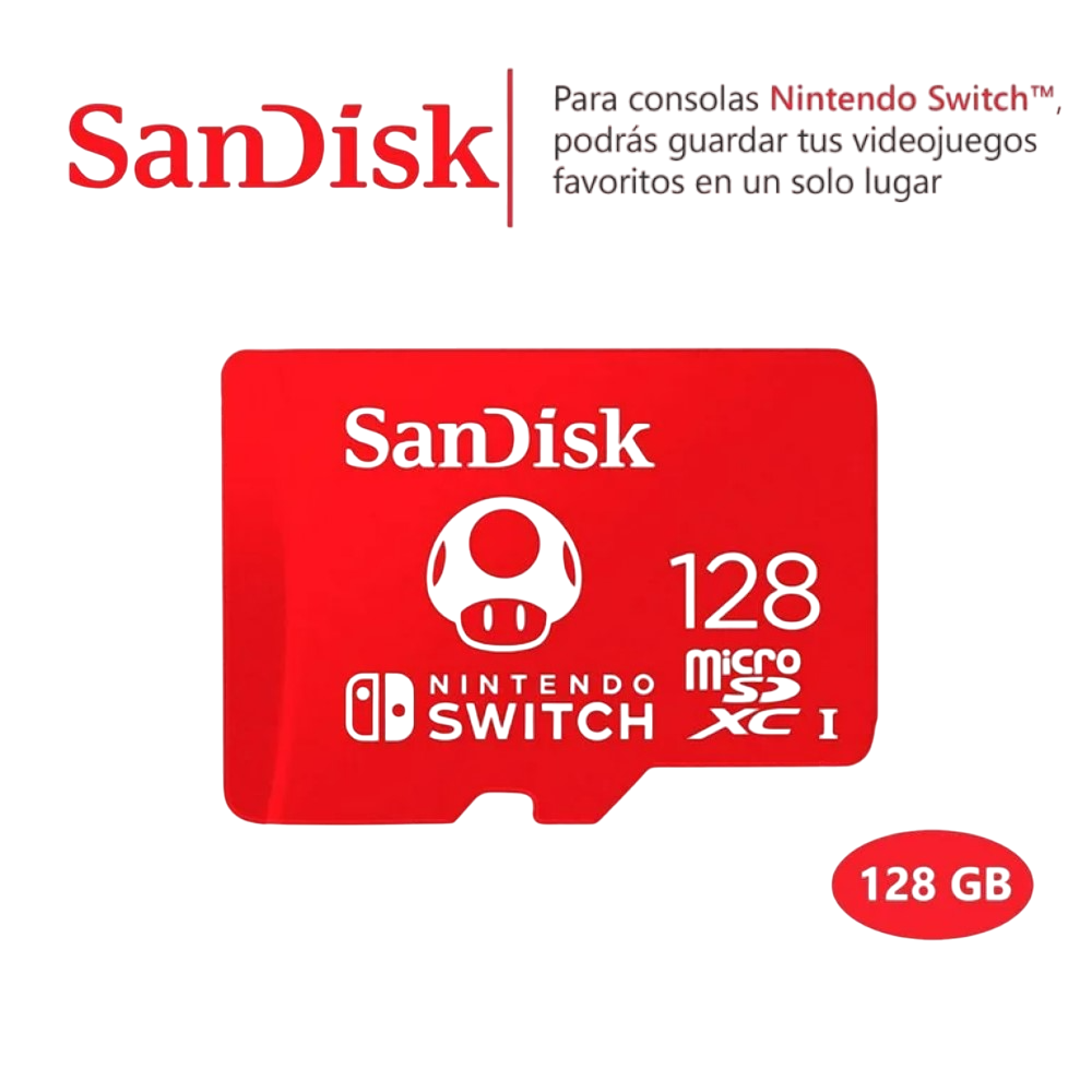Tarjeta Micro SD Sandisk Nintendo Switch 128 GB