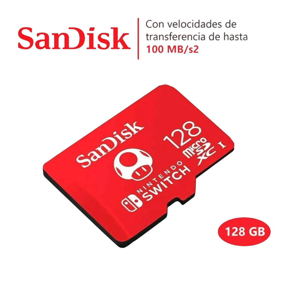 Tarjeta Micro SD Sandisk Nintendo Switch 128 GB