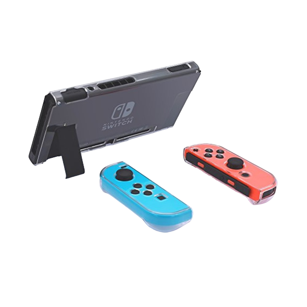 Protector Rígido Transparente Nintendo Switch Crystal Cover Case + Mica Cristal Templado