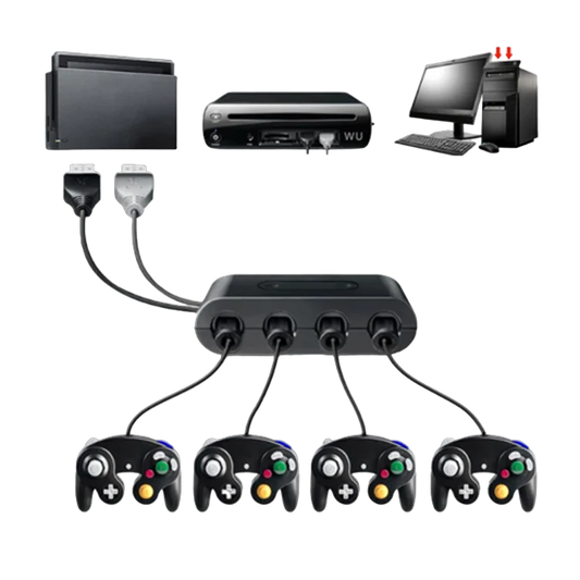 Adaptador Controles Gamecube compatible Switch Wii U PC