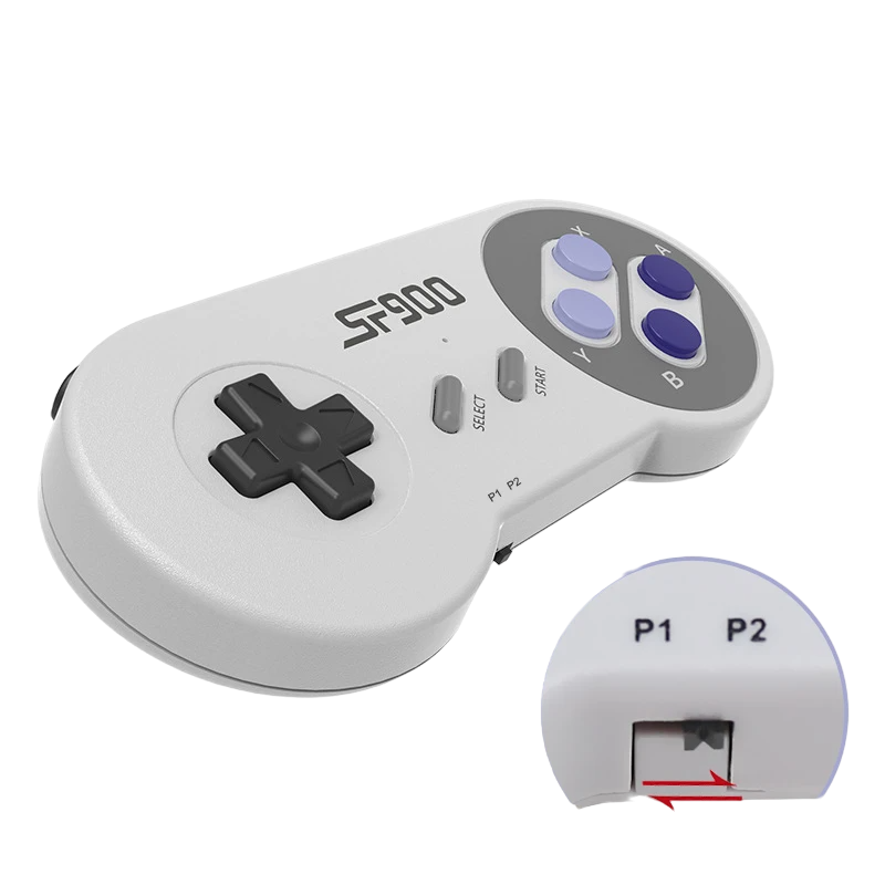 Control SF900 Inalámbrico 2.4G Mando Para Consola Retro Portátil SF2000