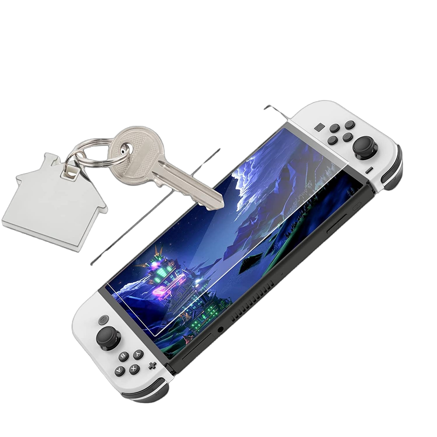 Protector Rígido Transparente Nintendo Switch Oled Crystal Cover Case + Mica Cristal Templado