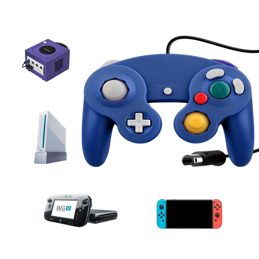 Control Clasico Gamecube Wii U Switch PC Generico Alambrico - Azul