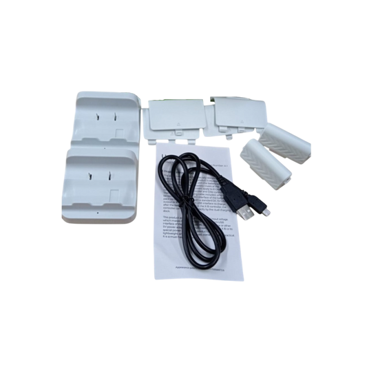 Dock Cargador + 2 Baterías Recargables para Control Xbox Series S/X/One – Blanco