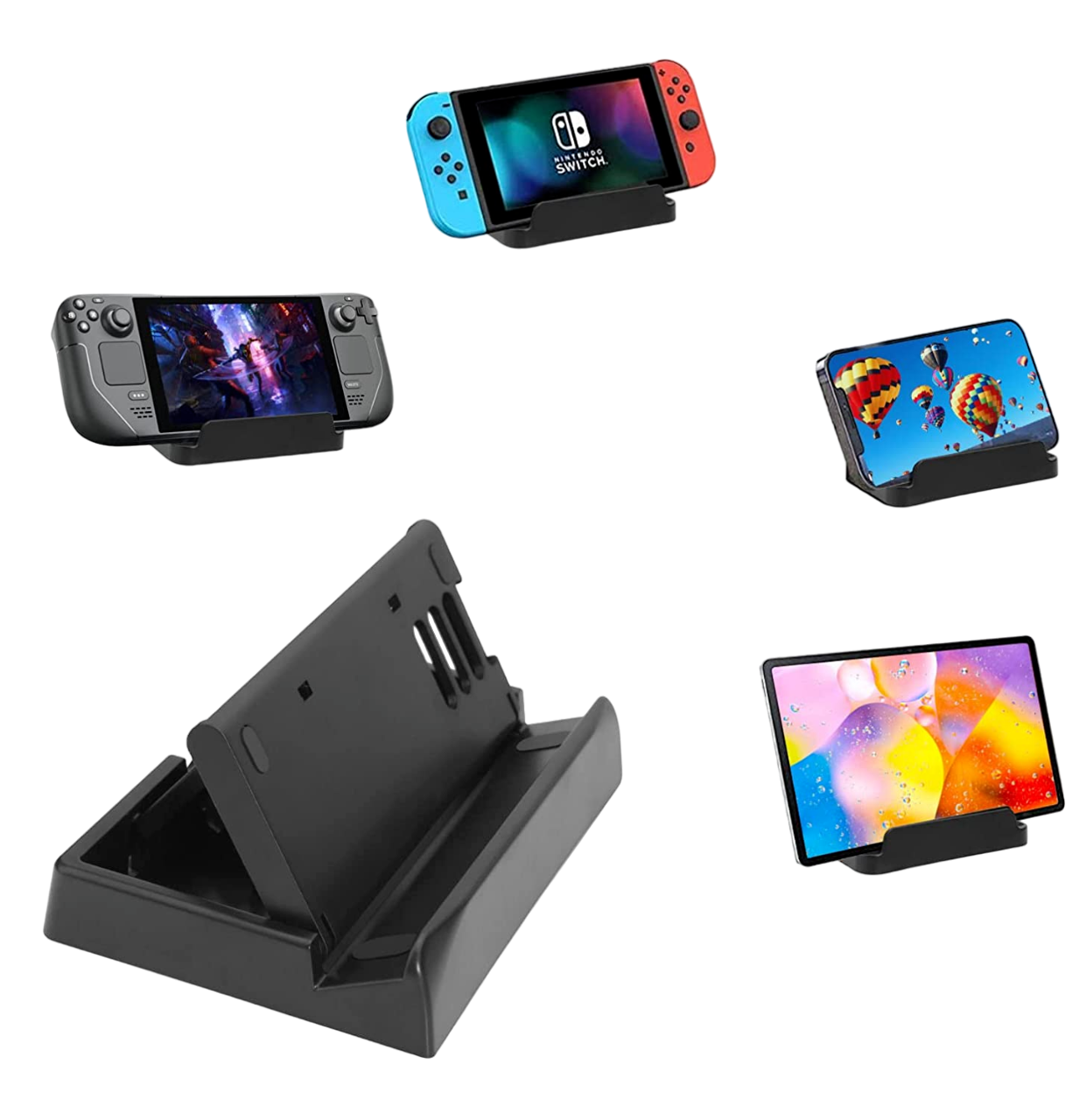 Base Antideslizante Soporte Ajustable Para Consola Steam Deck Rog Ally Switch