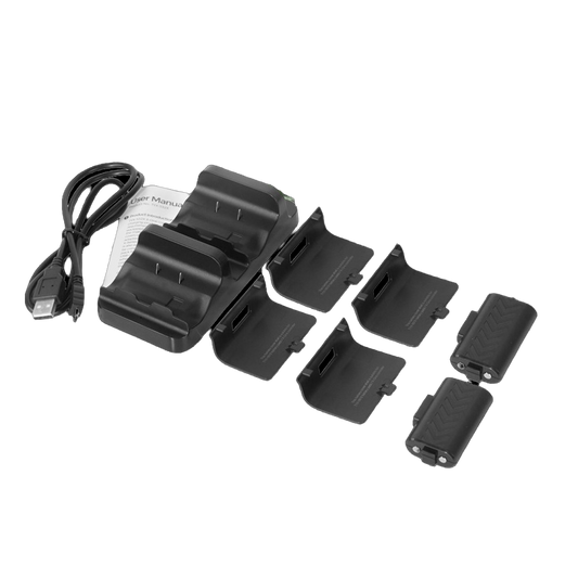 Dock Cargador + 2 Baterías Recargables para Control Xbox Series S/X/One – Negro