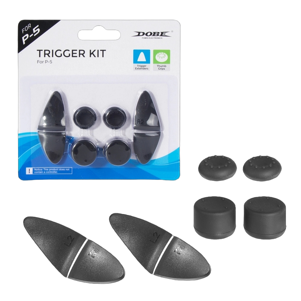 Gomas Protectoras Palancas + Gatillos PS5 DualSense Joysticks Triggers Cover Caps - Negro