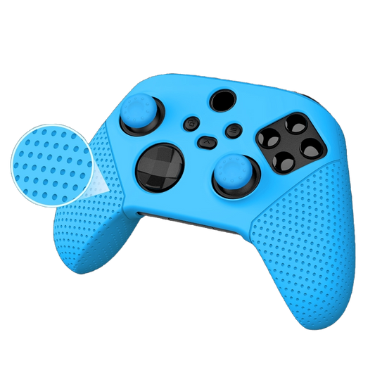 Protector Silicón Control Xbox Series X S Funda Case + Gomas Palancas - Azul