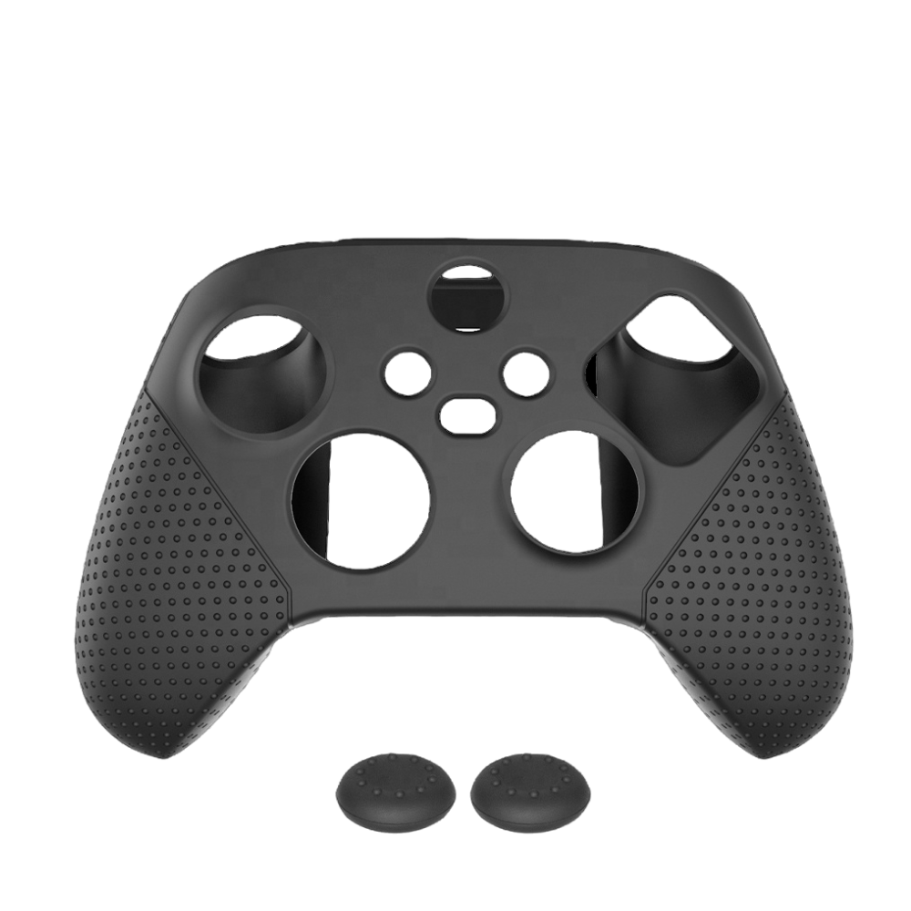 Protector Silicón Control Xbox Series X S Funda Case + Gomas Palancas - Negro