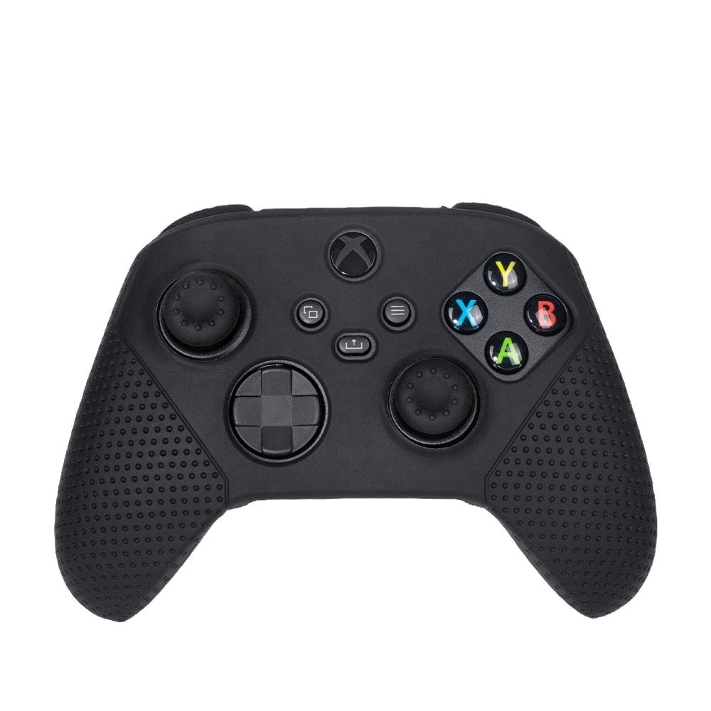 Protector Silicón Control Xbox Series X S Funda Case + Gomas Palancas - Negro