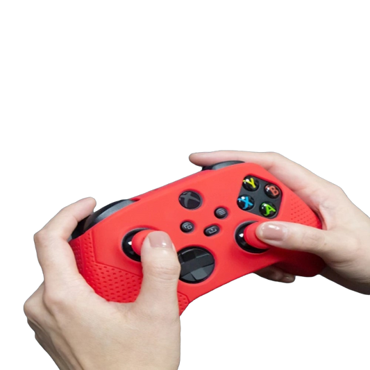 Protector Silicón Control Xbox Series X S Funda Case + Gomas Palancas - Rojo
