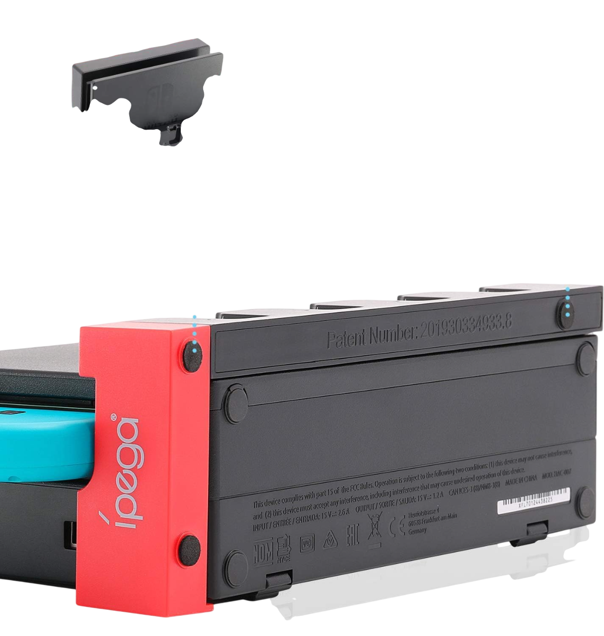 Estación de Carga para Nintendo Switch y Switch OLED Cargador 4 Joy-Con Base USB para Dock con Indicadores LED - Negro/Rojo