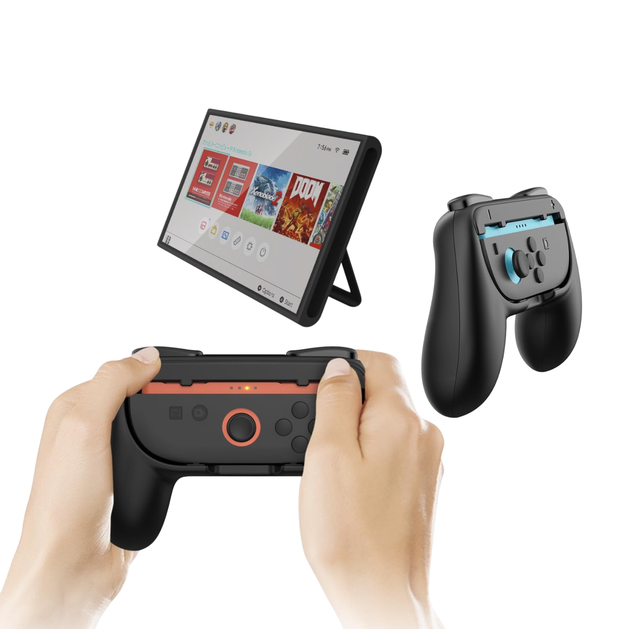 Grips Porta Joy-cons Fundas Para Controles Nintendo Switch 2 - Negro