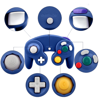 Control Clasico Gamecube Wii U Switch PC Generico Alambrico - Azul