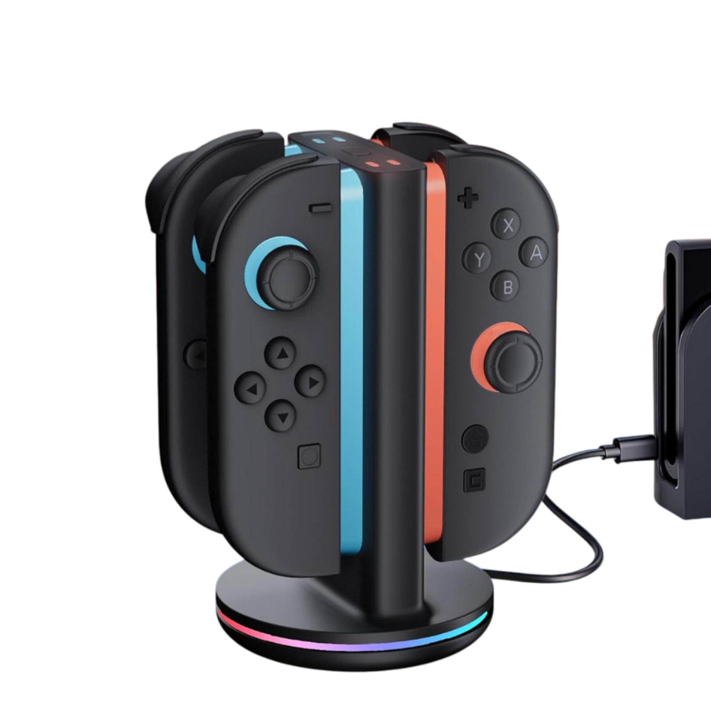 Dock Cargador 4 Joy-Con Nintendo Switch 2 con Base LED