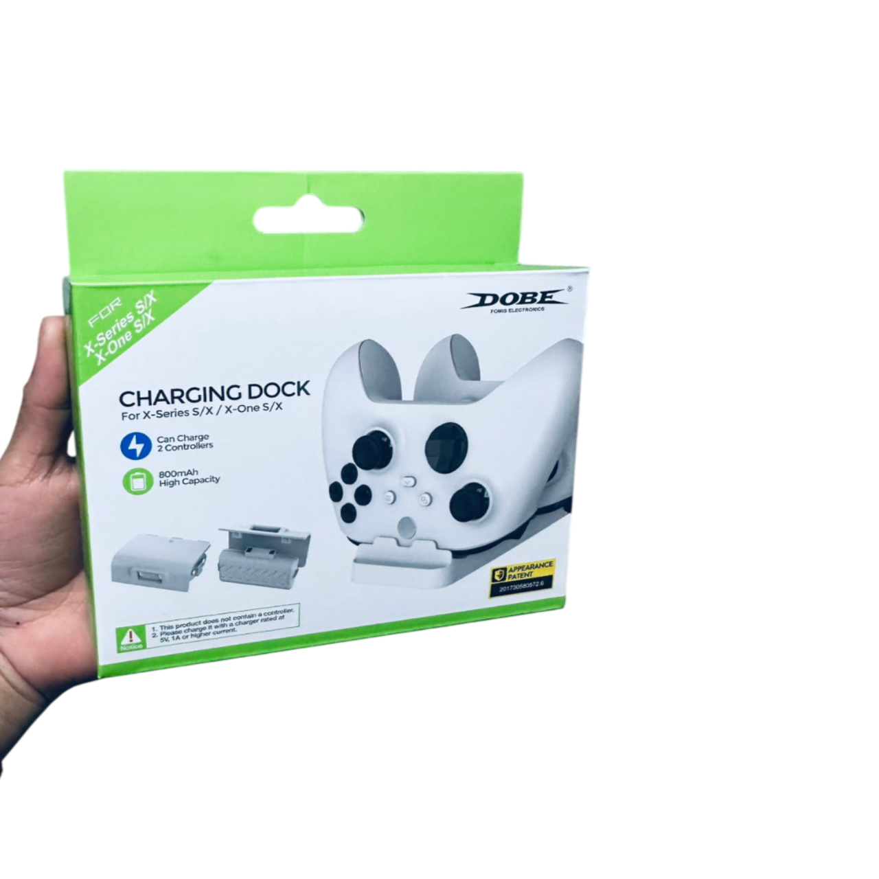 Dock Cargador + 2 Baterías Recargables para Control Xbox Series S/X/One – Blanco