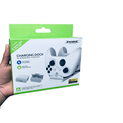 Dock Cargador + 2 Baterías Recargables para Control Xbox Series S/X/One – Blanco