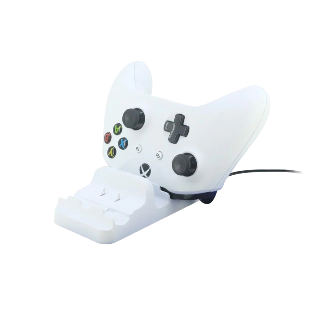 Carga Juega Control Xbox Series S X One Dock Cargador + 2 Baterías Recargables - Blanco