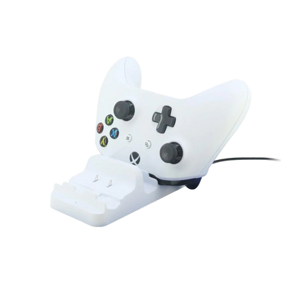 Carga Juega Control Xbox Series S X One Dock Cargador + 2 Baterías Recargables - Blanco