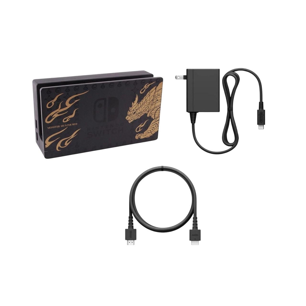 Dock Nintendo Switch Cargador Cable HDMI Set 3 en 1 - Monster Hunter Rise