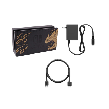 Dock Nintendo Switch Cargador Cable HDMI Set 3 en 1 - Monster Hunter Rise