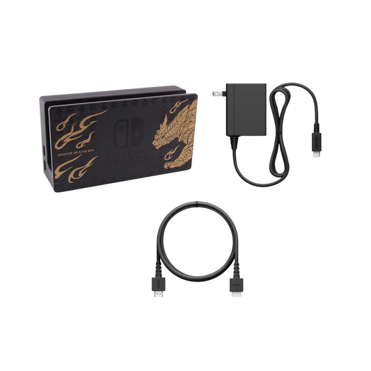 Dock Nintendo Switch Cargador Cable HDMI Set 3 en 1 - Monster Hunter Rise