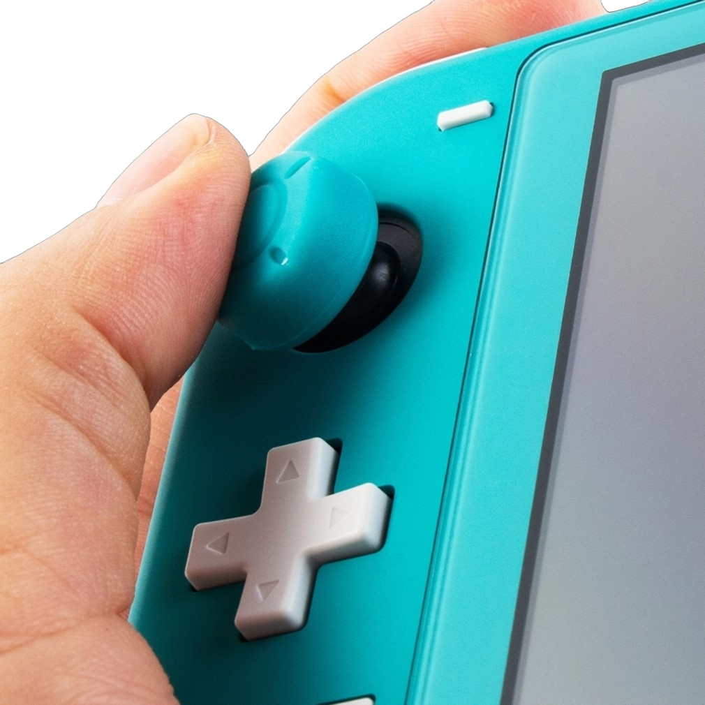 Gomas Protectoras Palancas Nintendo Switch Lite Joy-Con Joysticks Cover Caps - Gris Oscuro